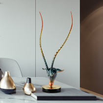 Long antlers all copper elk decorations ornaments Villa living room study office handmade art collection