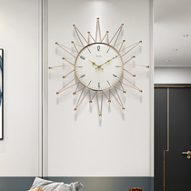 Niche creative personality fashion light luxury modern clock wall clock Living Room restaurant company store atmospheric clock mute