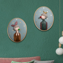 Nordic bedroom background wall girl heart wall hanging princess room decoration wall decoration creative Net Red Wall Wall decoration