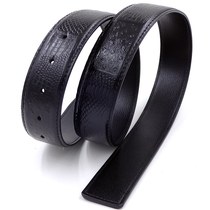 No head no buckle belt strip cowhide leather headless belt body leather mens belt smooth buckle embossed belt body