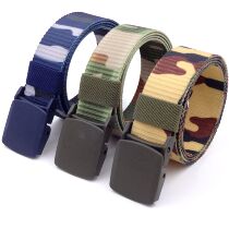 Outdoor female student military training camouflage uniform belt sports belt mens trendy overalls plastic head nylon quick-drying pants belt