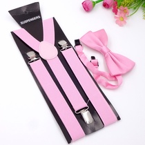 Fashion straps Adult Unisex Straps Bow Tie Suit Wedding photography Performance straps Clip Suspenders