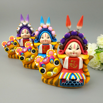 Rabbit Lord Soft Pottery Rabbit Lord Beijing Gift-free Lords Handicraft Handicraft Swing Unit Meeting Abroad Gifts