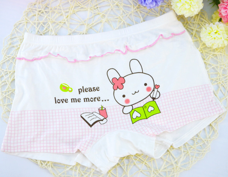 2条富妮来少女内裤可爱动漫印花甜美清新柔软舒适平角内裤女2809