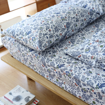 Cotton linen single Japanese garden floral sheets 1 5m1 8 meters double sheets 1 2 m students dormitory bed