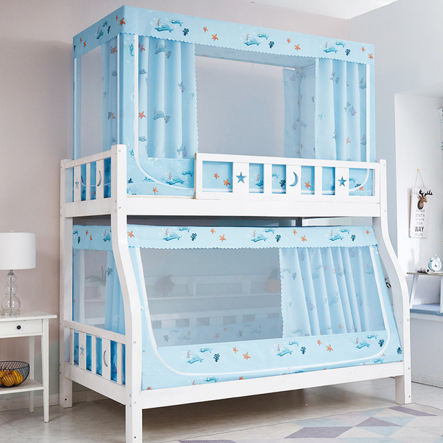 2024 ຕຽງນອນຄູ່ໃຫມ່ mosquito bunk bed ຂອງເດັກນ້ອຍໃນຄົວເຮືອນ bunk bed height 1.2m bunk bed bunk bed