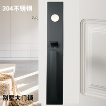 304 stainless steel door lock black handle American standard lock double door true and false folio villa door lock