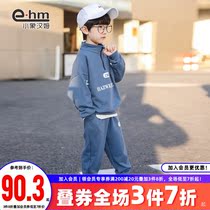 Little Elephant Ham childrens clothing boy foreign sports suit children 2021 autumn clothes New sweater pants two-piece tide