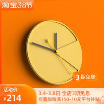 Jue a minimalist modern creative personality Cement Hanging clock Living room Bedroom home mute round clock anecdote hanging table