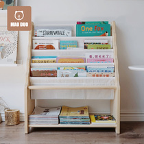 Cat Dins Wind Korea Solid Wood Canvas Containing Bookcase Children Room Decoration Toy Brief Ploy shelf baby