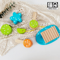 Early Education Enlightenment Toys Babies and Childhand Rattle 0-6-12 Months Children Wooden Audiovisual Training Grasp