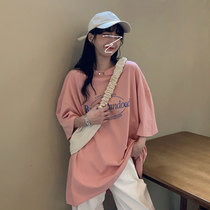 In summer 2023 new Korean chic collar loose thin short sleeve T-shirt in superfireworks printed tops