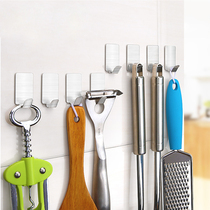 Creative stainless steel non-hole adhesive hook strong viscose kitchen hook load-bearing wall wall bathroom traceless tile wall