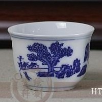 Jingdezhen ceramics ceramic cup warm wine pot cup with half jins temperature wine pot yellow glass in a cup