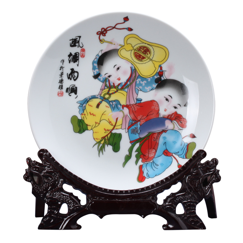 The Sat dish Chinese style household adornment porch decorate dish ceramics of TV ark, wine sitting room desktop furnishing articles