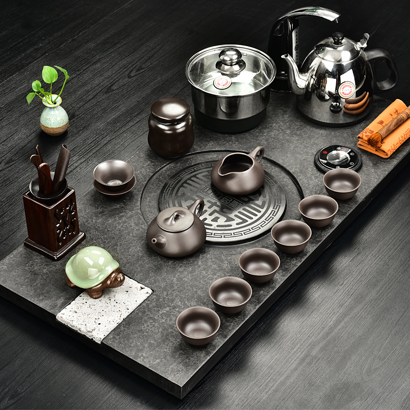 The beginning day, automatic kung fu tea set sharply stone tea tray kunfu tea table with your porcelain tea taking office