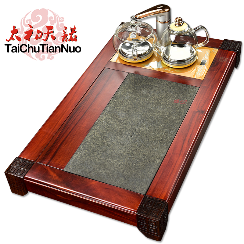The beginning day, sour branch annatto tea tray was kung fu tea set purple sand tea sets of automatic glass furnace four unity