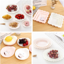 Household plastic small plate small plate bone plate Nordic plate Western food plate tableware set heat-resistant anti-scalding porcelain white plate