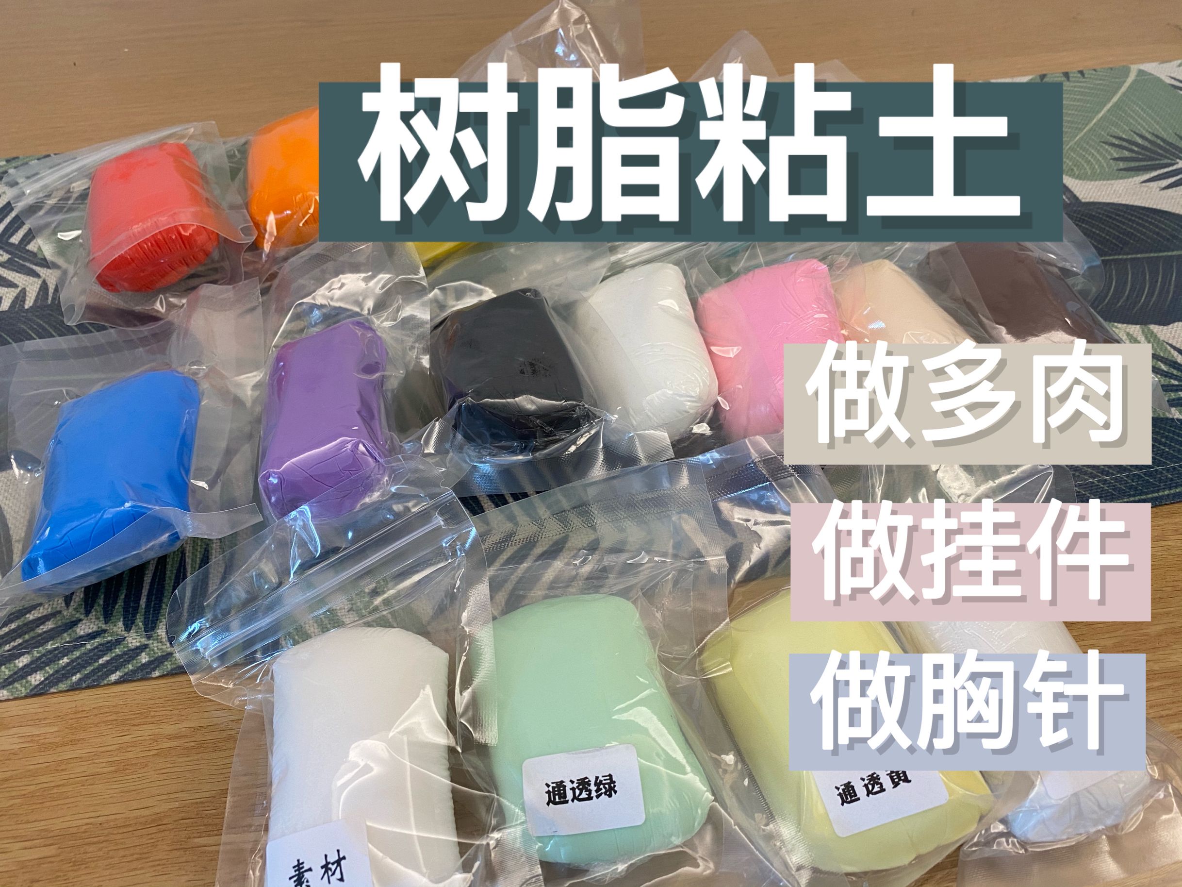 【红豆树脂粘土】树脂粘土 素材半透明 多肉专用