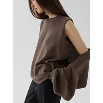 Randompiece autumn quality beautiful slave full wool design feeling lazy two sets knitted sweaters