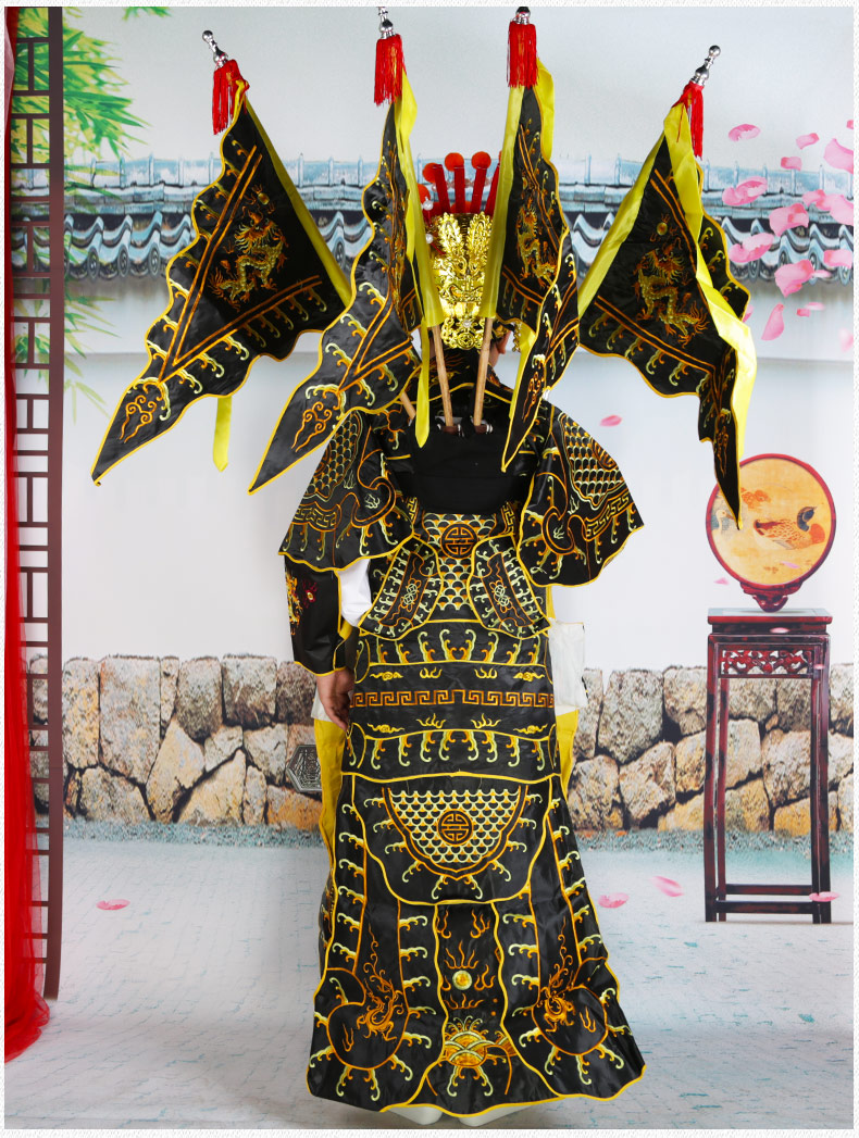 京剧男靠戏曲大靠武生服装武将靠旗小生花脸将军戏装古装霸王男靠