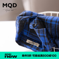 MQD childrens clothing Boys plaid shirt spring and autumn new Korean version of the shirt in the big child cotton childrens plaid shirt tide