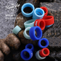 Awesome Shark Silicone Rod Stop Fish Rod Stop Luminous Rod Stop O Type Ring Fishing Rod Non-slip Ring Gear Fishing Fishing fishing accessories