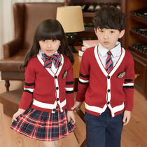 Curly hair childrens clothing British kindergarten Garden suit Spring and Autumn long sleeve school uniform college style suit primary school students class clothes