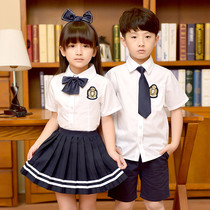 Kindergarten uniforms for men and women childrens summer white shirts class uniforms for primary and secondary school uniforms