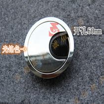 Computer desk hole thread hole box desktop wire box alloy furniture outlet hole cover Light Chrome 60mm