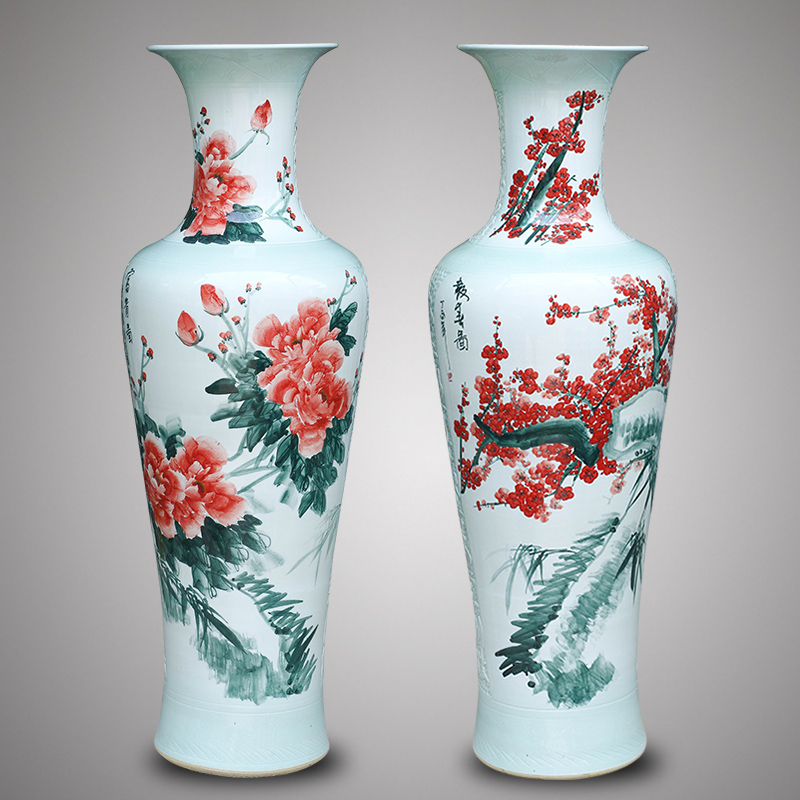 Jingdezhen ceramics hand - made beaming TV ark of large vases, new Chinese style of the sitting room porch place