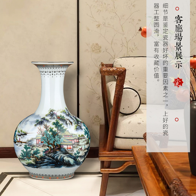 New Chinese style household ceramics jingdezhen ground vase oversized flower arrangement sitting room adornment TV ark, furnishing articles