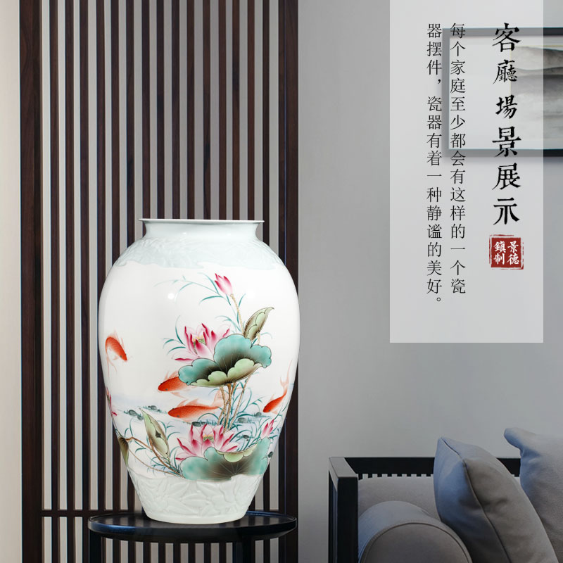 Jingdezhen ceramics famous master hand draw every year more than the vase furnishing articles furnishing articles sitting room porch decoration