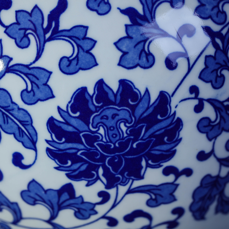 Jingdezhen ceramics modern new Chinese antique blue and white porcelain vases, flower home sitting room adornment is placed