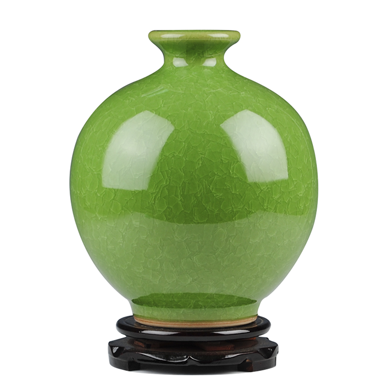 Archaize borneol jingdezhen ceramics up crack glaze vase flower arrangement of Chinese style living room home furnishing articles