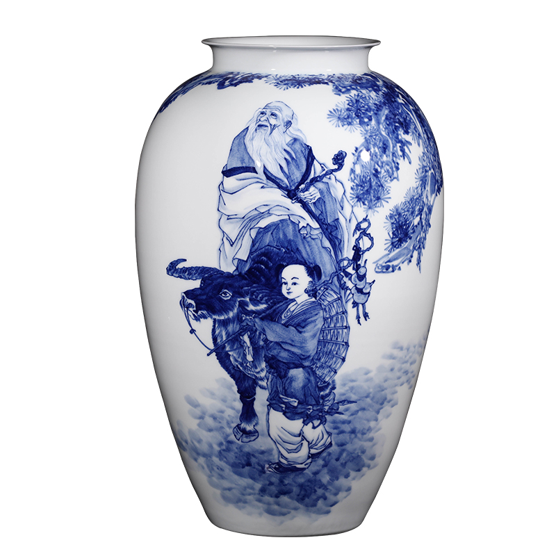 The Master of jingdezhen ceramics hand - made of blue and white porcelain vases, sitting room of the new Chinese style household decorations furnishing articles gifts