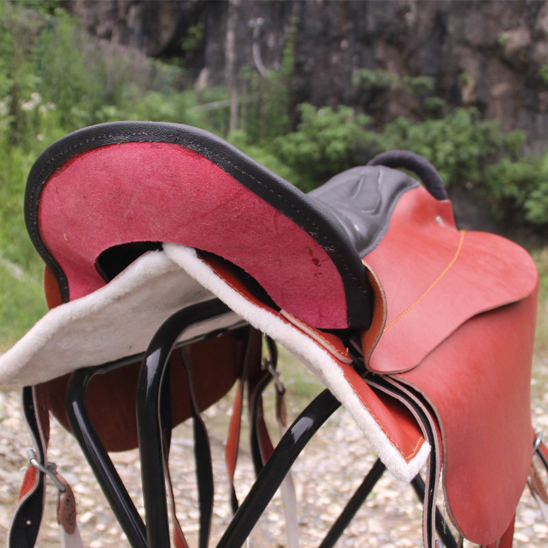 双人马鞍牛皮游客马鞍马具双马蹬父子鞍情侣鞍全套马鞍马具用品
