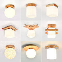 Nordic Log Aisle Light LED Genguan Entrance Lamp Day Style Solid Wood Balcony Corridor Creative Feature Lamps Wood