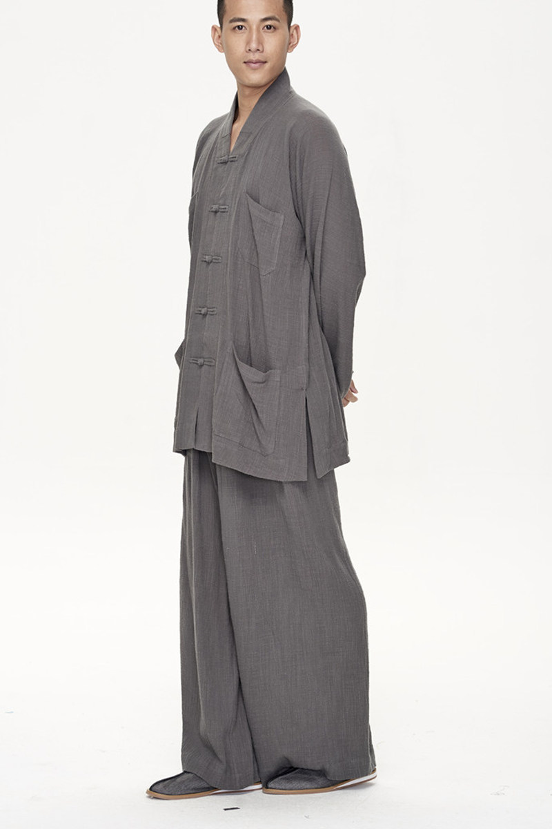 慈缘僧衣短褂棉套装夏季薄款小褂布扣僧服短褂唐装yxa02-404