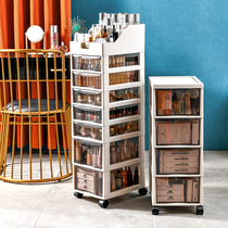 Day Style Bedroom Dresser Small Plastic Containing Cabinet Lipstick Red Skin Care Products Box Mesh Red Ins Wind Makeup Table