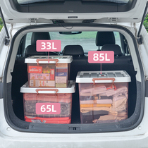 Transparent plastic containing box with covered hand large number of household cotton quilts for children small number of storage boxes for children