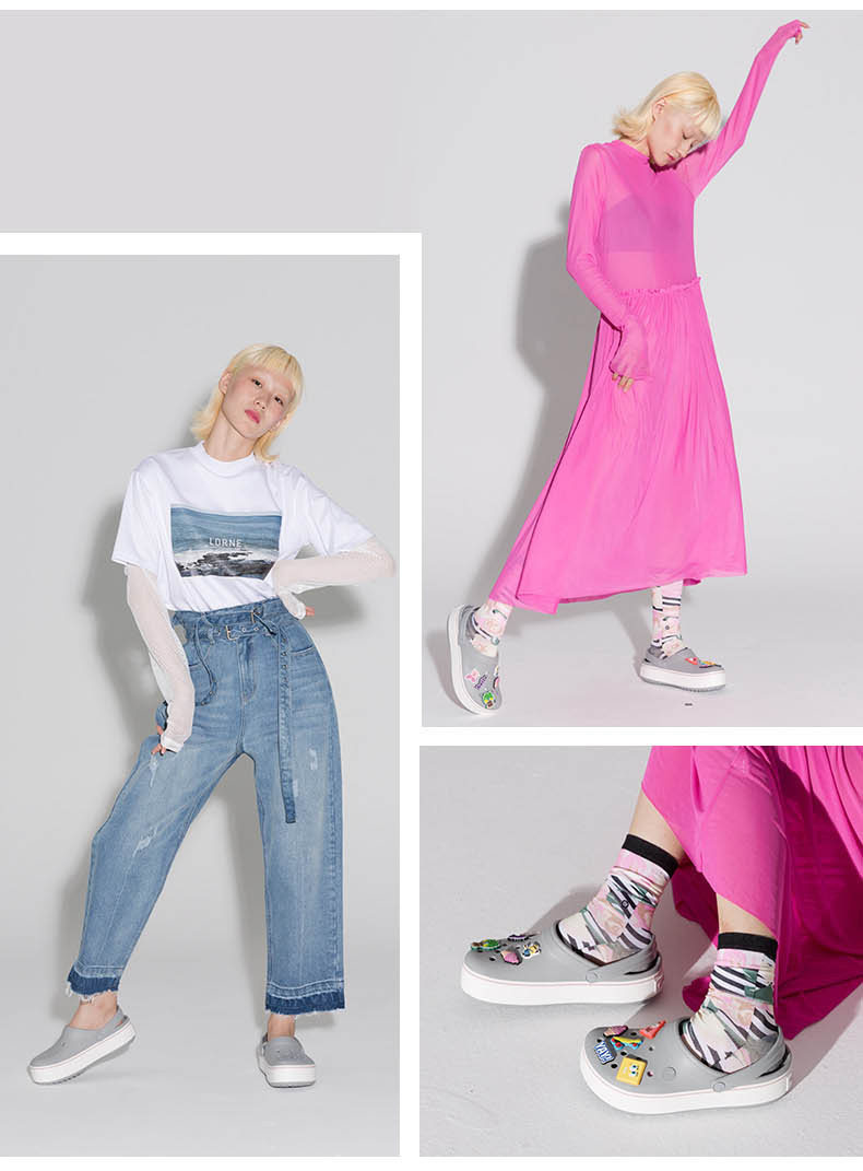 crocs卡骆驰女鞋厚底卡骆班夏季透气休闲沙滩洞洞鞋女凉鞋|205434