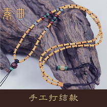 Suqu original hand-made olive core lanyard jadeite and tianjade safe buckle drop rope necklace rope
