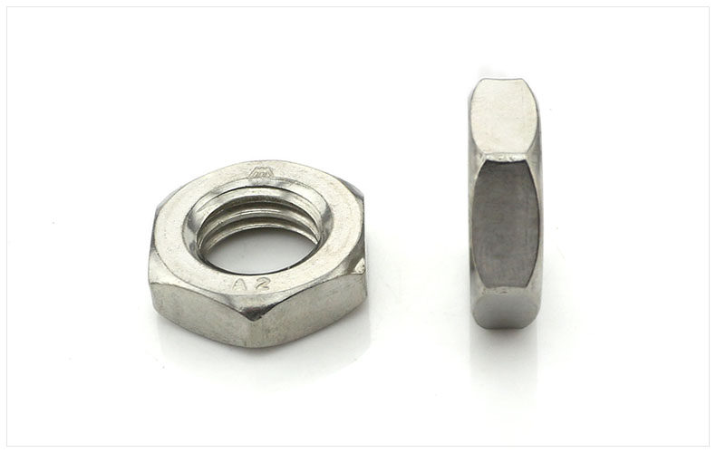 din439 304不锈钢六角薄螺母 薄螺帽 扁薄螺母m3-m20