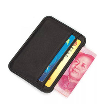 Korean version double face genuine leather small card sheepskin ultra slim credit card zero money bag documents cover open for men and women Spring Festival Special