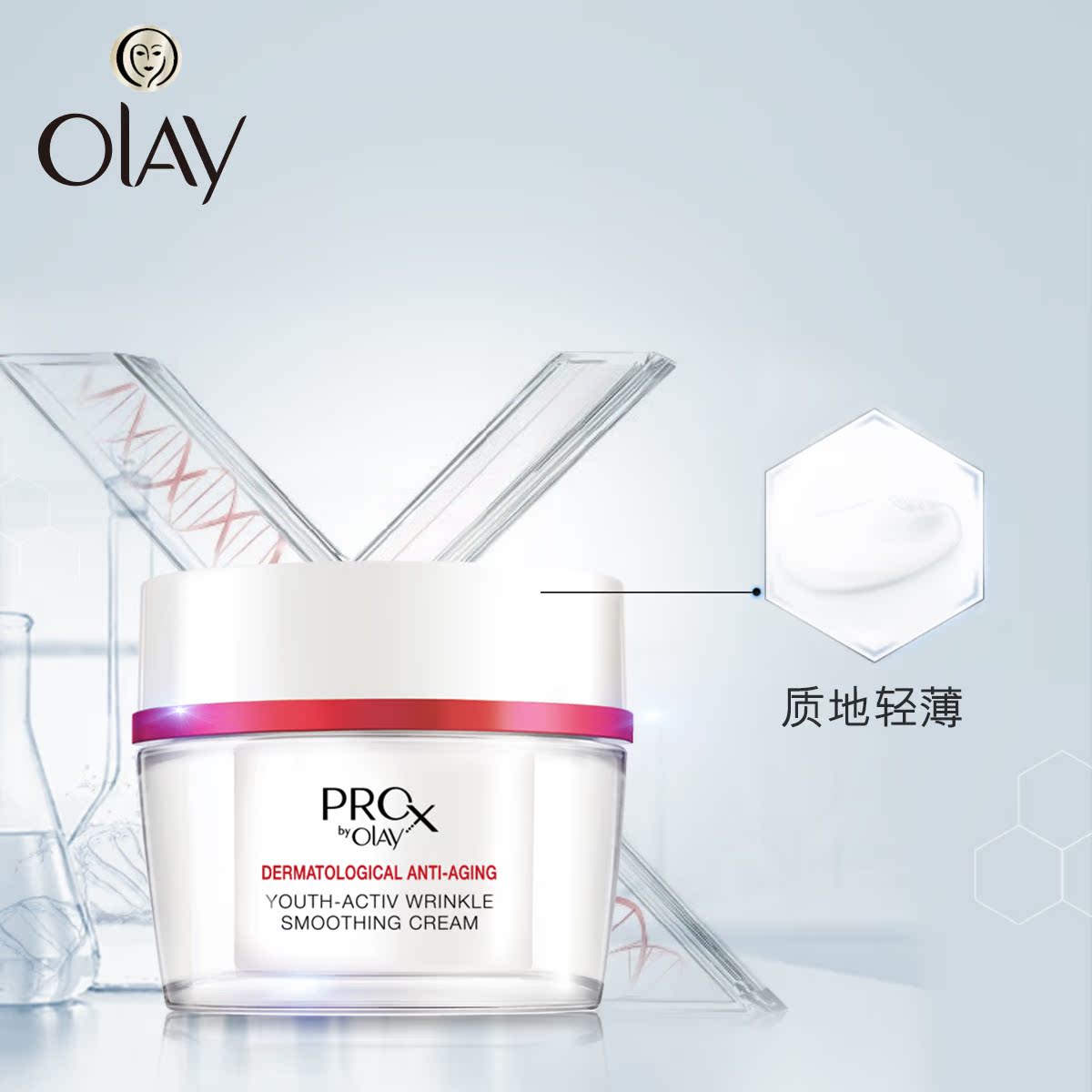 Olay玉兰油Prox博研诗肌源活颜舒纹霜 补水保湿去淡化细纹面霜女产品展示图2