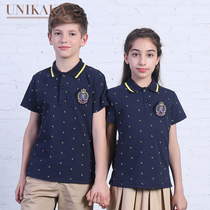 Kindergarten summer clothing children's summer short sleeve T-shirt class clothing set primary and secondary school uniforms summer sportswear