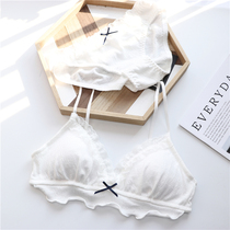 Thin Underwear Woman No Steel Ring Suit Japan Triangle Cup Pure Color Bra Sweet and cute zero bondage students milk cover