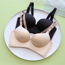 Underwear women without steel ring thin summer adjustment glossy anti-sagging bra small chest gathering thick sub-milk