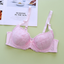 Spring day Department Sweet and cute bra thin Lace Embroidery Student High School Girl Underwear with steel ring 70B75B
